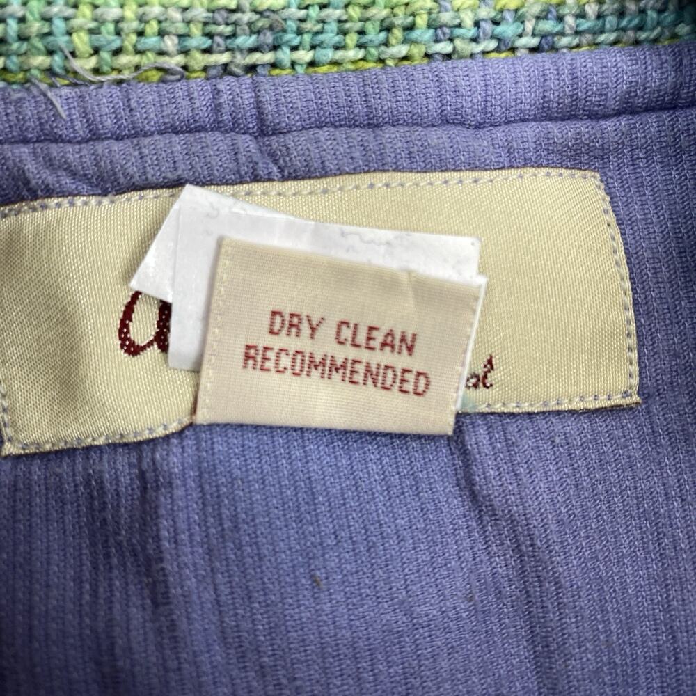 ANU Woven Chenille Tapestry Jacket Blazer Women size Large Button Up Boxy Artsy - Picture 11 of 16